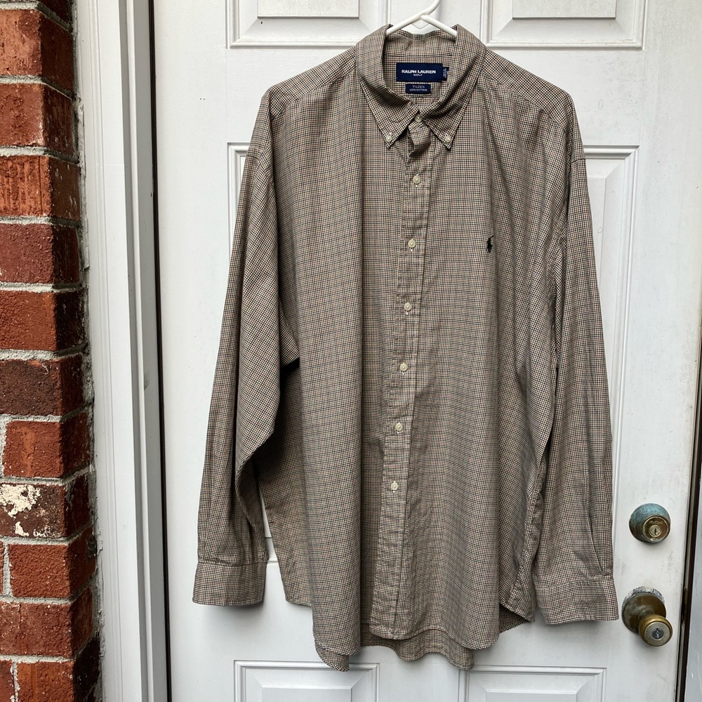 RL Golf Checkered Button Up